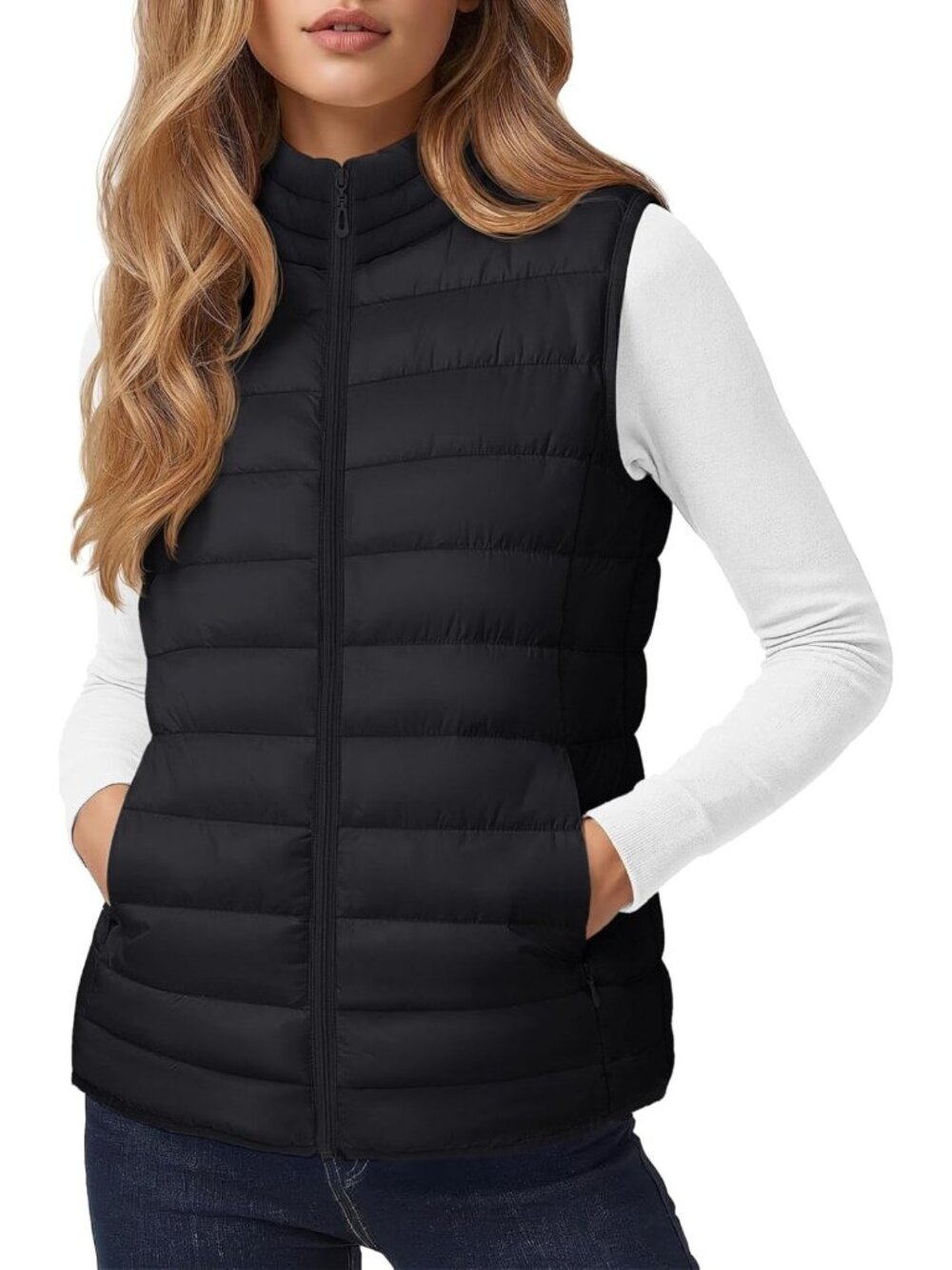 Lightweight Quilted Puffer Vest for Women | Sleeveless Puffy Jacket, Cozy